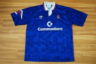 Chelsea Home Football Shirt 1991 - 1992 - 1993 Jersey Umbro Vintage Commodore Xl 7