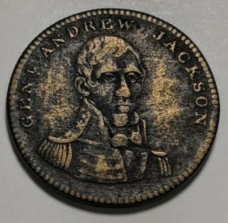 1824 Andrew Jackson Campaign Medal Or Token " Hero Of Orleans "