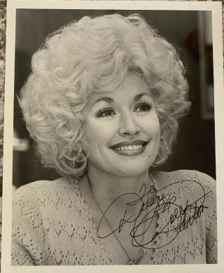 Vintage Dolly Parton Autograph Signed Photo Jsa Psa 8x10 To Duane 9 To 5