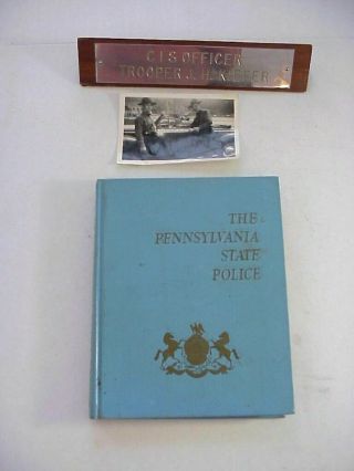 Pennsylvania State Police 1960s Yearbook,  Desk Name Plate,  & Photo Estate Found