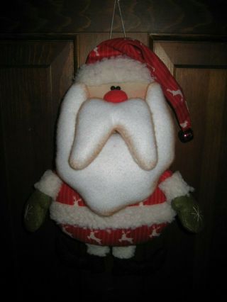 Primitive Hc Hanging Holiday Christmas Santa Claus St Nick Doll Shelf Sitter