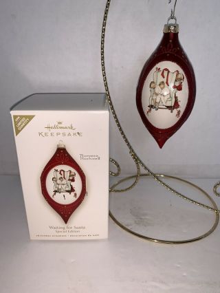 Hallmark Keepsake Ornament Waiting For Santa Norman Rockwell Ltd Quantity 2008