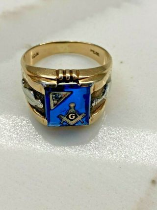 Vintage Masonic Ring,  10k Gold,  Size 11