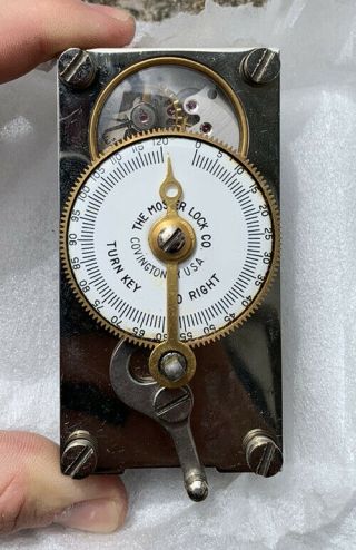 Vintage Mosler Time Action Lock 120 Hour Waltham Clock Movement Rare