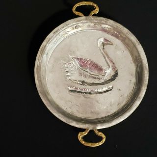 Vintage Handmade Copper Mold with Swan,  Duck,  Bird 3