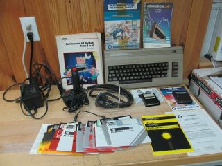 Commodore 64 Vintage Computer Console W/ Disks,  Accessories,  Bundle