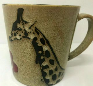 Blue Harbor Giraffe Tan Brown And Red Flowers Coffee Tea Mug 16 Oz 2014