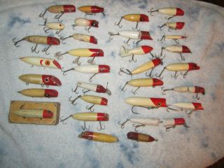Vintage Fishing Lure Red And White