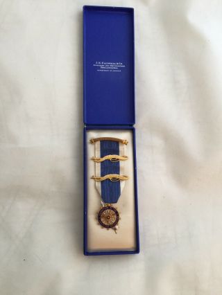 14k Gold Daughters Of The American Revolution Medal Ribbon - Robert Gray Chapter
