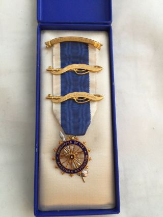 14K GOLD DAUGHTERS OF THE AMERICAN REVOLUTION Medal Ribbon - Robert Gray Chapter 2