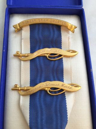 14K GOLD DAUGHTERS OF THE AMERICAN REVOLUTION Medal Ribbon - Robert Gray Chapter 3
