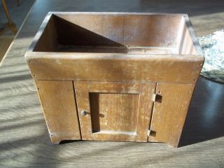Vintage Miniature Signed Wood Dry Sink Primitive 7 " Tall By 8 " Wide & 4 1/2 "