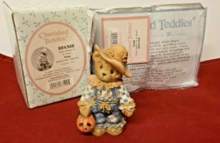 Cherished Teddies Tom 884588 Scarecrow Fall " Your Smile Is A Treat "