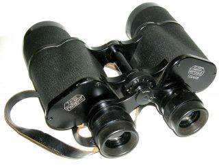 Vintage E.  Leitz Wetzlar 7 X 50 Marseptit Binoculars W/strap And Case