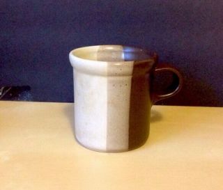 Mccoy Pottery Mug 1412 Tri - Color Glazed Brown Vintage