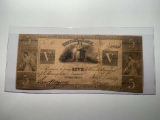 The York Bank $5 May 08,  1849 York Pa