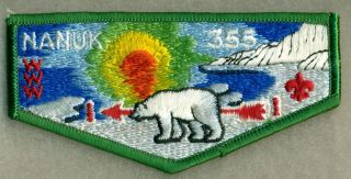 Oa - Nanuk Lodge 355,  Western Alaska Council,  S7b,  First Vigil Flap