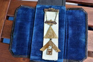 14K gold Masonic Past Master presentation jewels 1949 Trinity 98 2