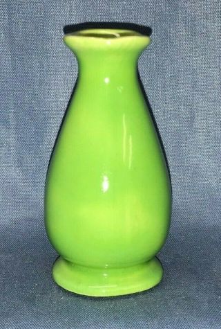 Cute Vintage Small Miniature 3 " Green Art Bud Vase Toothpick Holder Felt Bottom