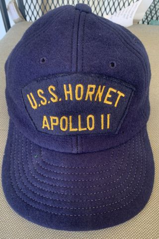 Vintage Rare 1969 Uss Hornet Apollo 11 Recovery Cap Hat Moon Landing Nasa Space