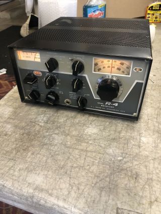 Rl Drake R - 4 Vintage Ham Radio Receiver Powers On - Looks
