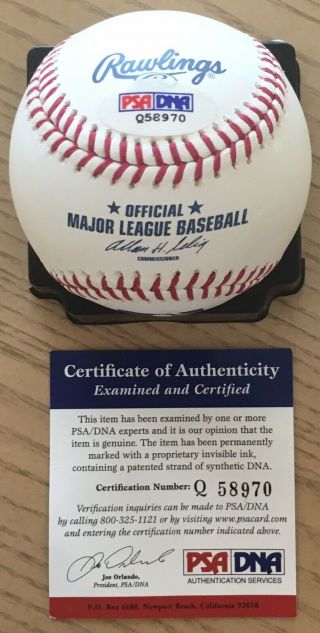 VINTAGE BOB GIBSON W/64&67 WS MVP SIGNED PSA/DNA AUTHENTICATED MLB BASEBALL 2