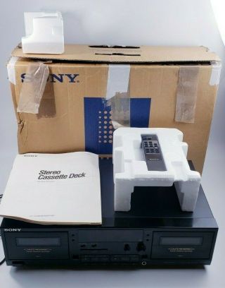 Vintage Sony Tc - Wr690 Stereo Cassette Deck Dual Cassette