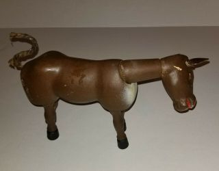 Antique Primitive Wood Folk Art Horse Equine Articulating Toy / Decoration 3