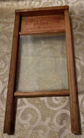 National Washboard Co.  Victory No 508 Glass