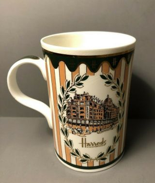 Harrods Knightsbridge London Bone China Coffee Cup Striped Mug Pre Owned 3 " X 4 "