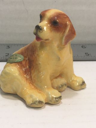 Dog Ceramic Figurine Royal Designs Mortens Studio W/ Sticker