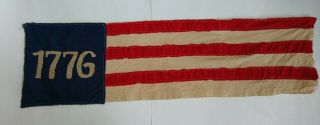 Aook Primitive Handmade Patriotic Americana 1776 Flag 42 " X 12 " Table Runner
