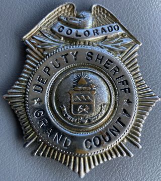 Vintage Obsolete Grand County Colorado Deputy Sheriff Police Badge