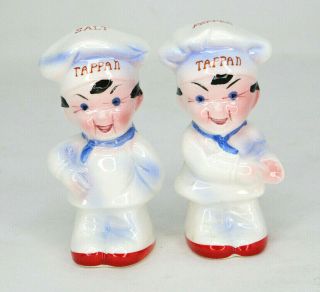 Vintage Tappan Chefs Ceramic Salt And Pepper Shakers Japan