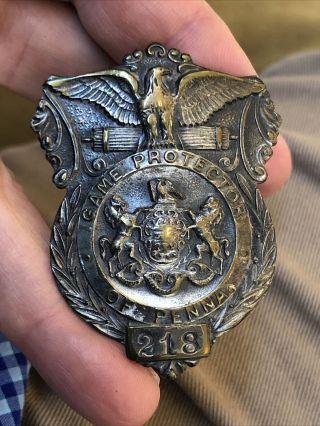 Old Pennsylvania Obsolete Deputy Game Protector Badge (hunting / Warden)