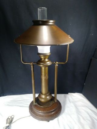 Vtg/antique Star Of India Nautical Marine Decor Boat Ship Brass Table Lamp Italy