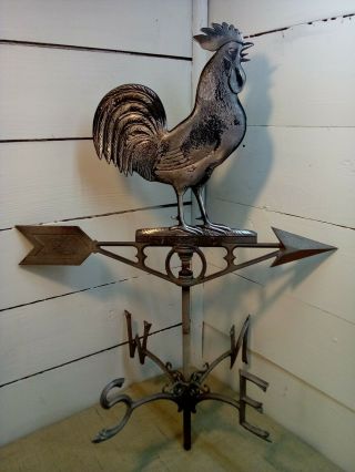 Old Vintage Robbins Weather Vane With Great Rooster