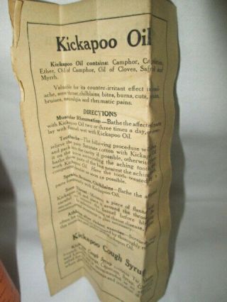 Vintage Kickapoo Indian Medicine Co.  Oil 2