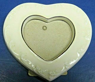 Lenox Heart Shaped Picture Frame - Ivory W/ Gold Trim - Fits 3 " X 3 " Photo (1885)