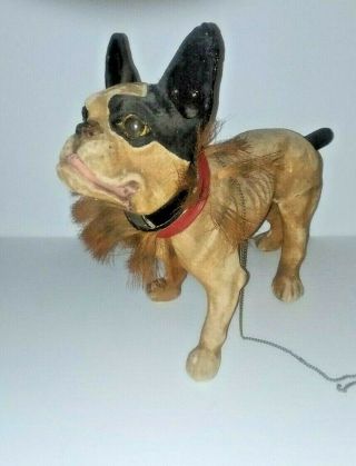 Special For Luvparis1 Bull Dog Growler Nodder Paper Mache Pull Toy