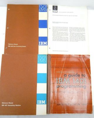 Vintage 4 Ibm 1401 407 Programming Book Manuals Mccracken Data Processing 1960
