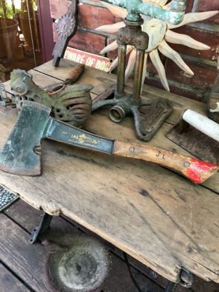 Antique Official Boy Scouts Of America Hatchet With Leather Sheath