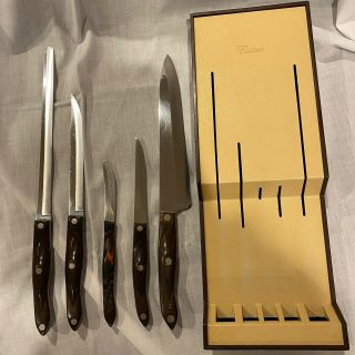 Cutco Vintage 5 Piece Knife Set 1724,  1729,  1721,  1759,  & 1725 & Wall Case