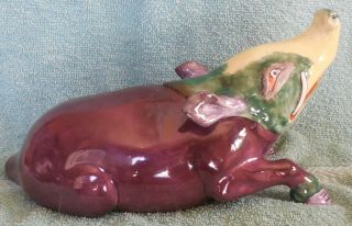 Rare Diane Love Porcelaine De Paris Wart Hog Figurine 9 " Log X 4 3/4 " High