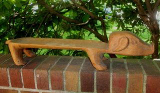 Vintage Hand Carved Wood Pig Platter Tray 21 " Long Charcuterie Meat Cheese Board