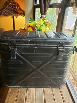 Vtg Us Army Mermite Aluminum Insulated Food Hot Cold Cooler Container W/inserts