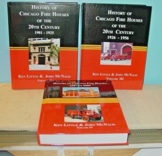 3 Volume Set - History Of Chicago Fire Houses Of The 20th Century: Allnew