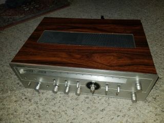 Optonica Sharp Vtg Wooden Case Stereo Receiver Amplifier Amp Sa - 5201