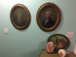 E.  C.  Middleton Portraits George And Martha Washington