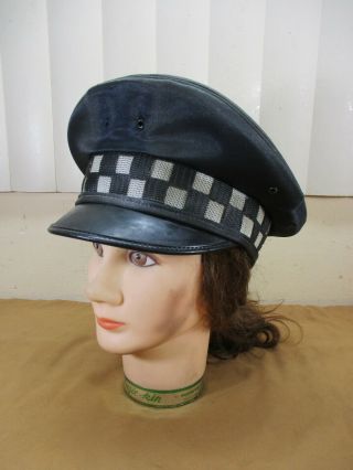 Vintage Chicago Police Dept.  Obsolete Checkerboard Patrolman Size 7 1/2 Retired
